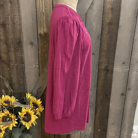 Soft Surroundings Cotton Embroidered Boho Tunic Top Size M - Picture 5 of 11